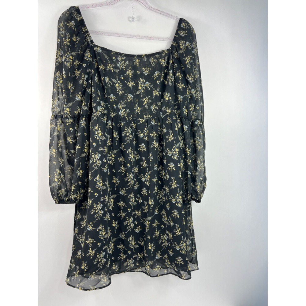 Exlura Babydoll Black and Brown Dress Womens/Teen Size Large New With Tags Cute!